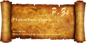 Ptatschek Zseni névjegykártya